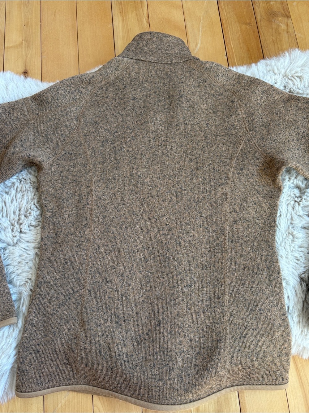 Patagonia Kids Tan Brown Full-Zip Fleece Jacket - Picture 3 of 3